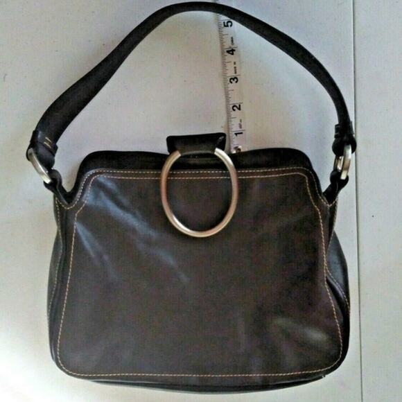 Kenneth Cole Brown Leather Shoulder Bag - Picture 1 of 7